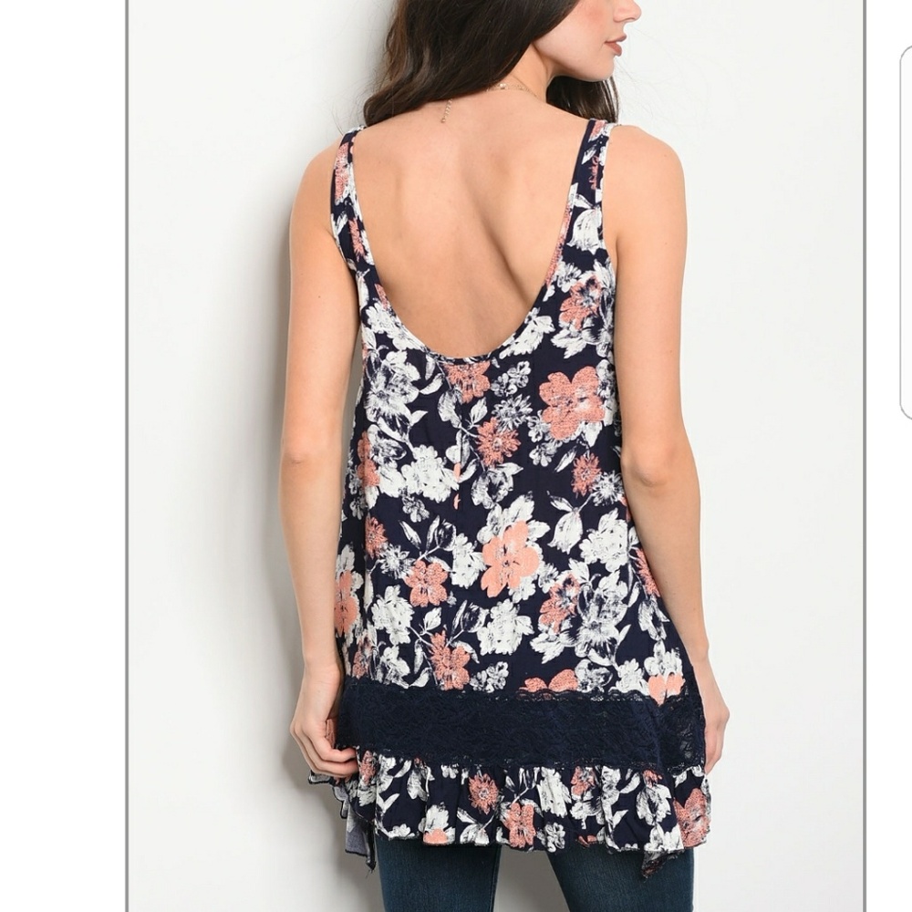 🔥NAVY BLUSH TOP - Picture 2 of 2